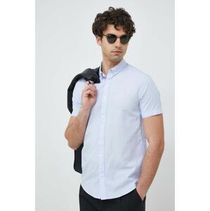 Bavlněné tričko Armani Exchange slim, s límečkem button-down