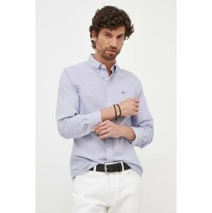 Bavlněné tričko Gant slim, s límečkem button-down