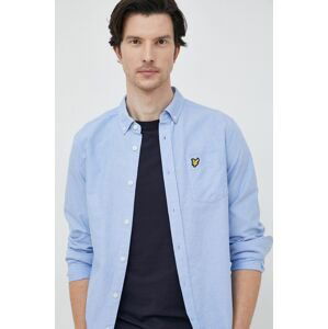 Bavlněné tričko Lyle & Scott regular, s límečkem button-down