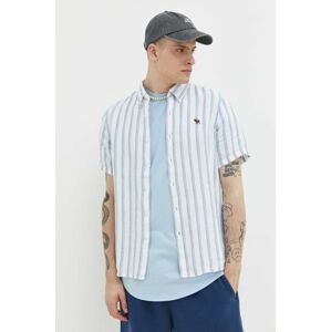 Plátěná košile Abercrombie & Fitch regular, s límečkem button-down