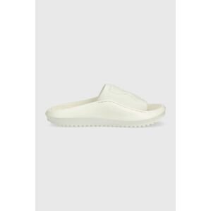 Pantofle Calvin Klein Jeans HYBRID SANDAL HIGH/LOW FREQ WN dámské, bílá barva, na platformě, YW0YW00978