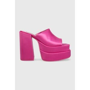 Pantofle Steve Madden Cagey dámské, růžová barva, na podpatku, SM11002312