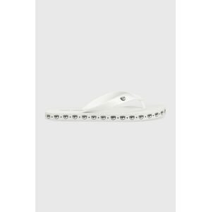 Žabky Chiara Ferragni CF3164_009 dámské, bílá barva, na plochém podpatku, CF FLIP-FLOP LOGOMANIA