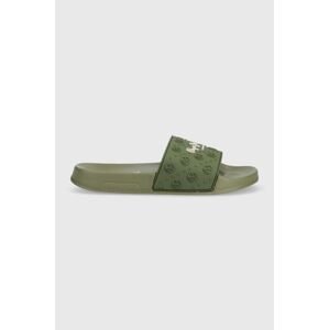 Pantofle Pepe Jeans SLIDER dámské, zelená barva, PLS70126