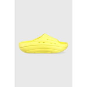 Pantofle UGG Foamo Slide dámské, žlutá barva, na platformě, 1136880