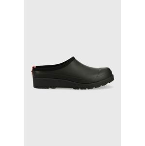 Pantofle Hunter Womens Play Clog dámské, černá barva, WFF1002RMA