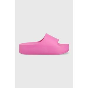 Pantofle Steve Madden Astro dámské, růžová barva, na platformě, SM11002395