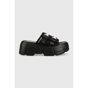 Pantofle Steve Madden Activator dámské, černá barva, na platformě, SM11002460