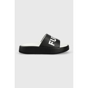 Pantofle Furla Real Fusbet dámské, černá barva, na platformě, YE20REA BX0766 P1900