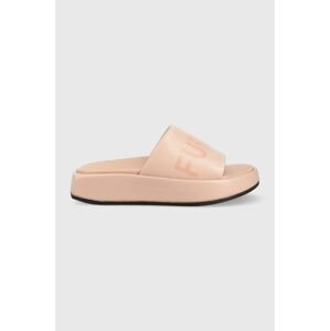 Pantofle Furla Real Fusbet dámské, růžová barva, na platformě, YG24REA BX1877 QJ000