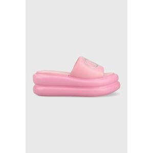Pantofle Liu Jo ARIA 04 dámské, růžová barva, na platformě, SA3083EX01400021