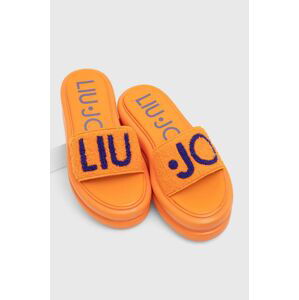 Pantofle Liu Jo ARIA 06 dámské, oranžová barva, na platformě, SA3139TX314S15F9