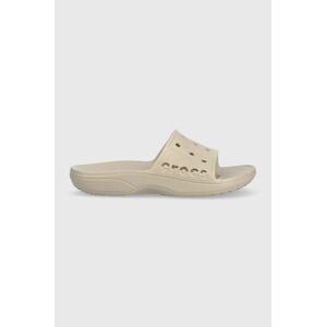 Pantofle Crocs Baya II Slide dámské, béžová barva, 208215