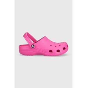 Pantofle Crocs CLASSIC dámské, růžová barva, 10001, 10001.6UB-6UB