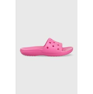 Pantofle Crocs Classic Slide dámské, růžová barva