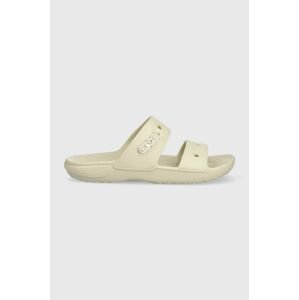 Pantofle Crocs Classic Sandal dámské, béžová barva, 206761