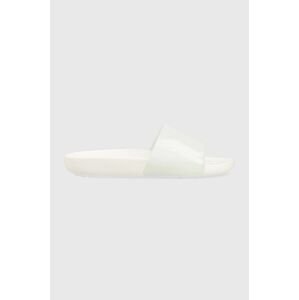 Pantofle Crocs Splash Glossy Slide dámské, bílá barva, 208538