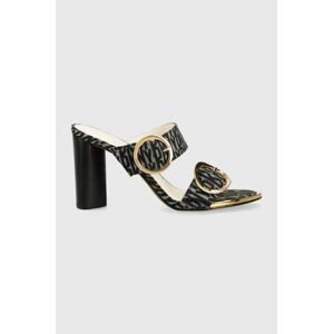 Pantofle Dkny STATEN dámské, černá barva, na podpatku, K1340142