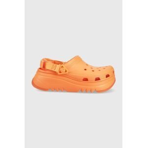 Pantofle Crocs Classic Hiker Xscape Clog dámské, oranžová barva, na platformě, 208365