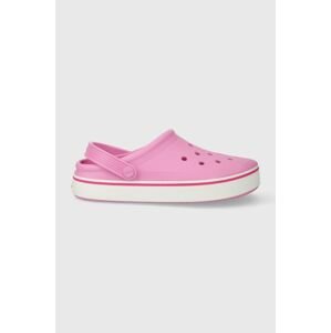 Pantofle Crocs Crocband Clean Clog dámské, růžová barva, 208371