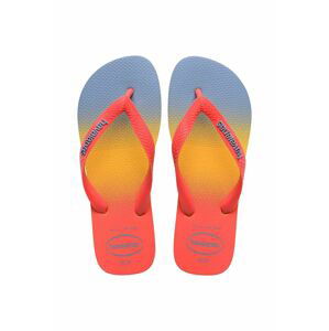 Žabky Havaianas TOP FASHION dámské, oranžová barva, na plochém podpatku, 4137258.0776