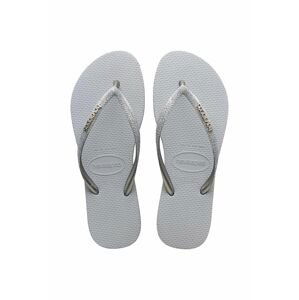 Žabky Havaianas SLIM SPARKLE II dámské, šedá barva, na plochém podpatku, 4146937.3498