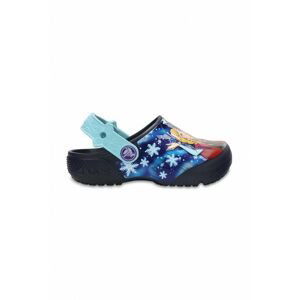 Dětské pantofle Crocs x Frozen tmavomodrá barva