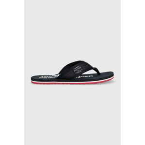 Žabky Tommy Hilfiger FM0FM04410 HILFIGER PATCH BEACH SANDAL pánské, tmavomodrá barva