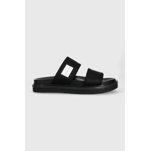 Pantofle Calvin Klein Jeans SANDAL BADGE STORY pánské, černá barva, YM0YM00642