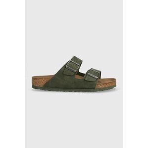 Pantofle Birkenstock Arizona pánské, zelená barva, 1024550