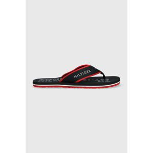 Žabky Tommy Hilfiger SPORTY HILFIGER BEACH SANDAL pánské, tmavomodrá barva, FM0FM04469