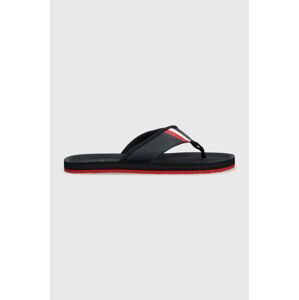 Žabky Tommy Hilfiger COMFORTABLE PADDED BEACH SANDAL pánské, tmavomodrá barva, FM0FM04473