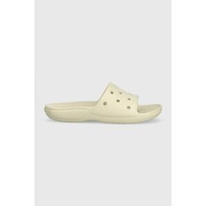 Pantofle Crocs Classic Slide pánské, béžová barva, 206121