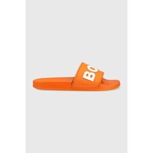 Pantofle BOSS Kirk pánské, oranžová barva, 50488911