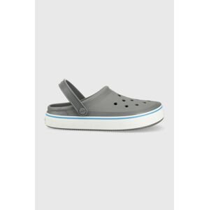 Pantofle Crocs Crocband Clean Clog pánské, šedá barva, 208371