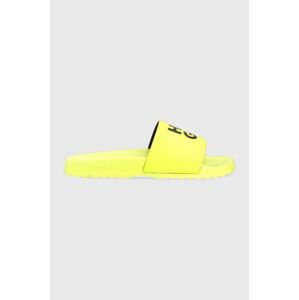 Pantofle HUGO Match pánské, žlutá barva, 50480601