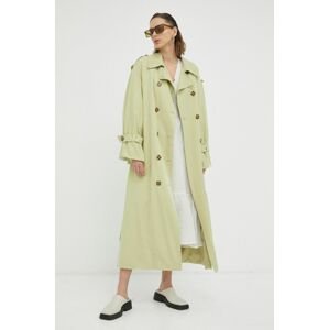 Trench kabát By Malene Birger dámský, zelená barva, přechodný, oversize