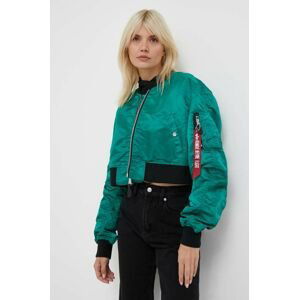 Bunda Alpha Industries MA-1 BOXY WMN dámská, zelená barva, přechodná