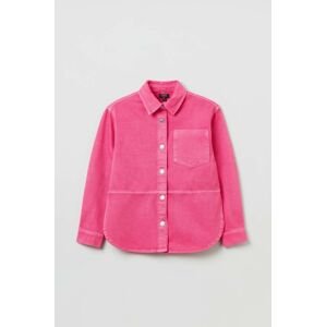 Dětská riflová bunda OVS růžová barva