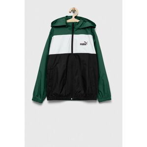 Dětská bunda Puma ESS+ CB Windbreaker B zelená barva