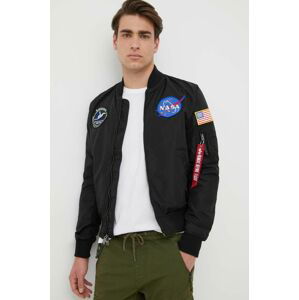 Oboustranná dětská bomber bunda Alpha Industries pánská, černá barva, přechodná, 186101.03-Black