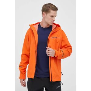 Nepromokavá bunda adidas TERREX Multi Rain.RDY pánská, oranžová barva, přechodná