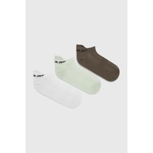 Ponožky Reebok 3-pack dámské, bílá barva