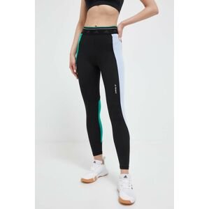 Tréninkové legíny adidas Performance Techfit Colorblock černá barva, vzorované