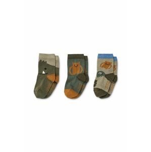 Dětské ponožky Liewood 3-pack béžová barva