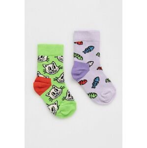 Dětské ponožky Happy Socks Kids Cat and Fish 2-pack