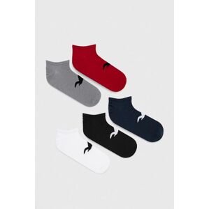 Ponožky Hollister Co. 5-pack pánské, červená barva