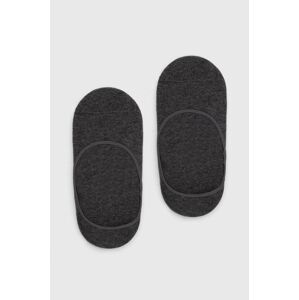 Ponožky HUGO 2-pack pánské, šedá barva, 50491244
