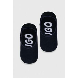 Ponožky HUGO 2-pack pánské, tmavomodrá barva, 50491244