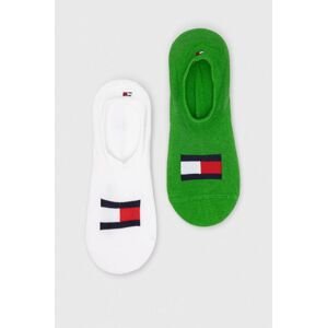 Ponožky Tommy Hilfiger 2-pack pánské, zelená barva